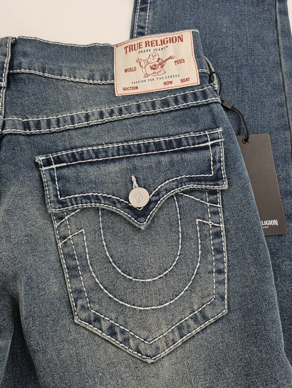 True Religion Geno Big T Flap Relaxed Slim Jeans World Tour Men's